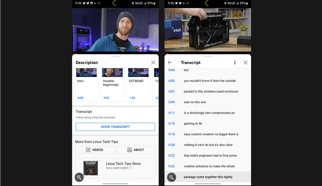 YouTube porte sa fonctionnalité de transcription sur mobile, en commençant par Android - Notebookcheck.net