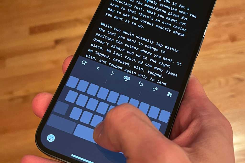 iPhone keyboard trackpad
