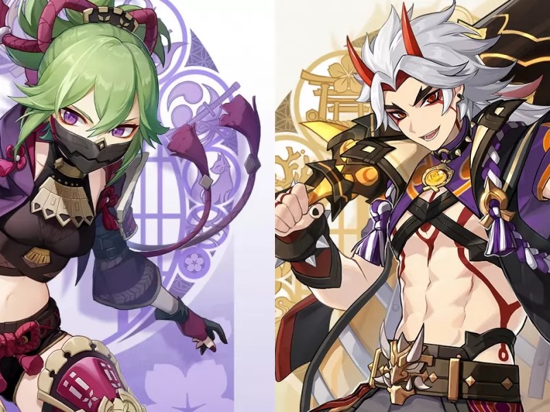 Genshin Impact: Un couple cosplay amène Kuki Shinobu et Arataki Itto sur une photo