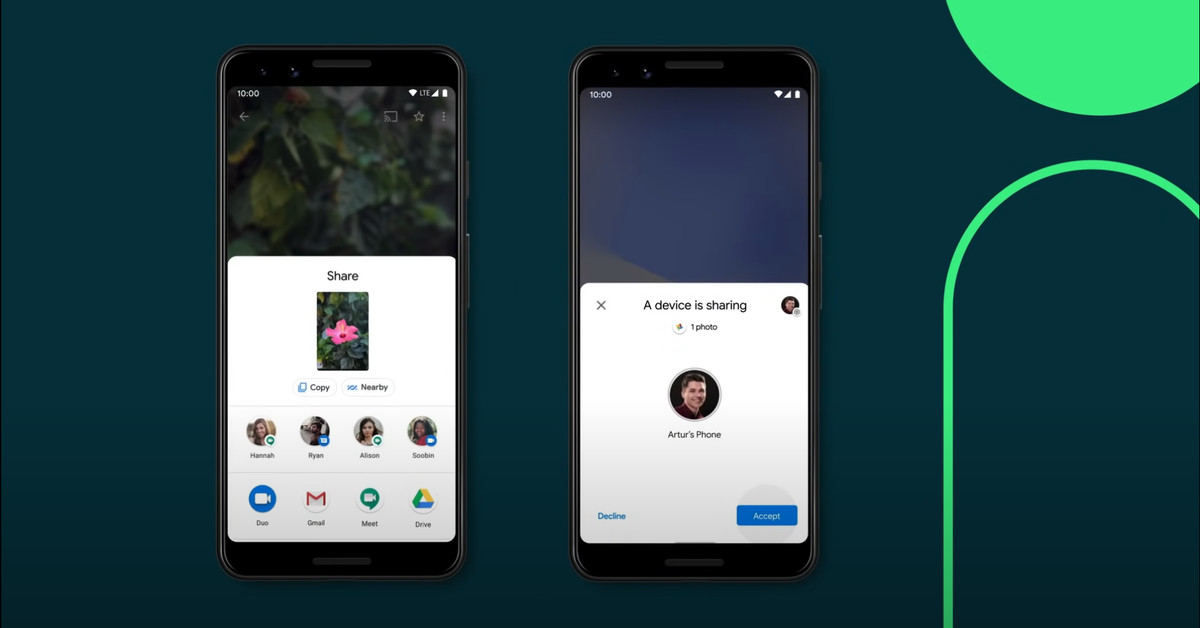 Le partage à proximité de Google fait l'objet d'une grande mise à jour - The Verge