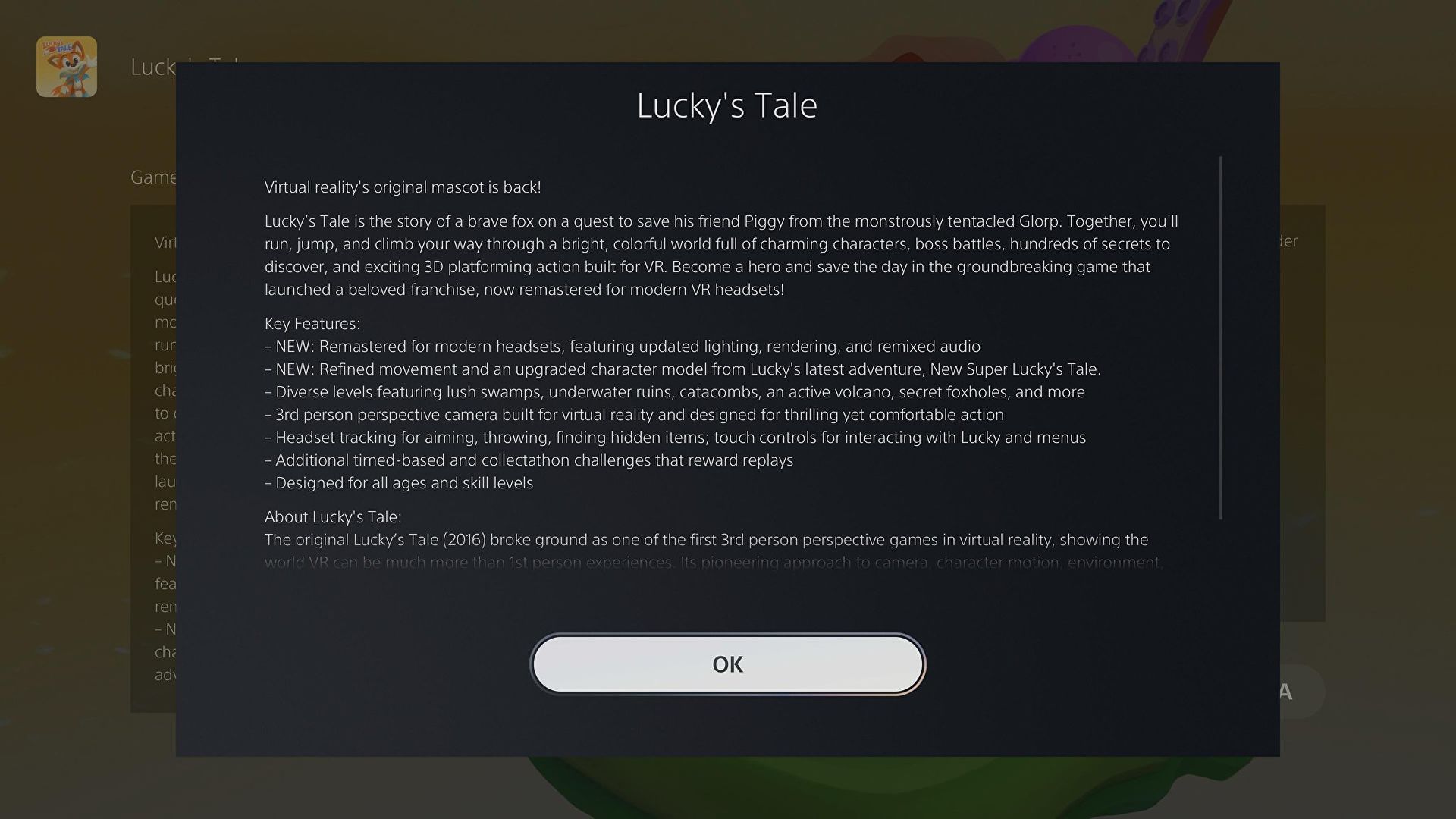 Lucky's Tale arrive demain sur PlayStation VR