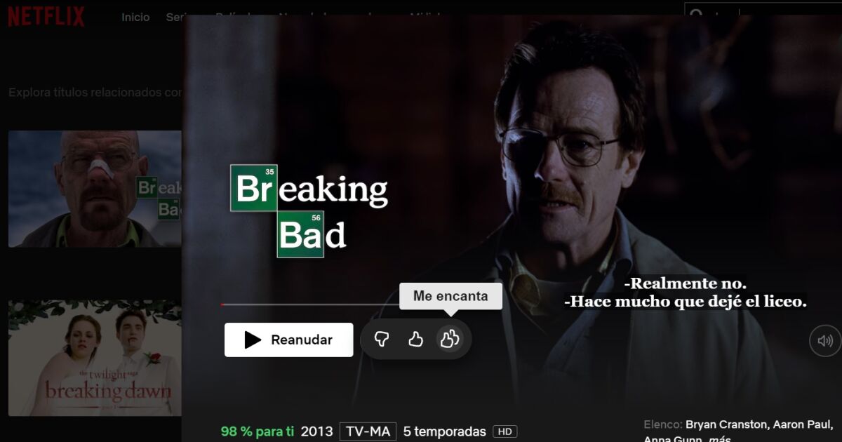 Netflix lance la fonction 'I love' pour noter les séries et les films - Expansión