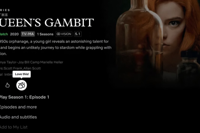 Netflix teste le bouton au Mexique "J'aime" pour que les utilisateurs doublent comme leurs films ou... - Xataka México