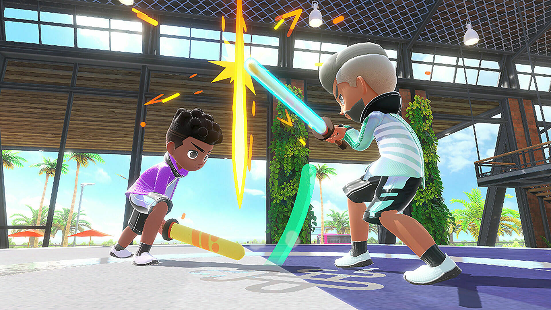Nintendo vous rappelle de ne pas casser la télévision ou battre des amis en jouant à Switch Sports
