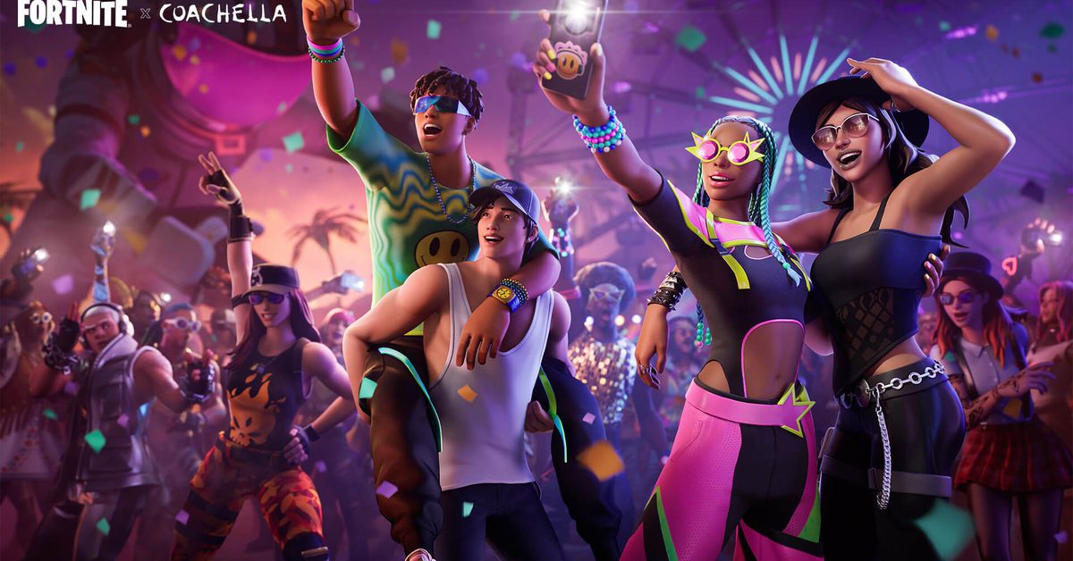 Peaux inspirées de Coachella, accessoires ajoutés à Fortnite