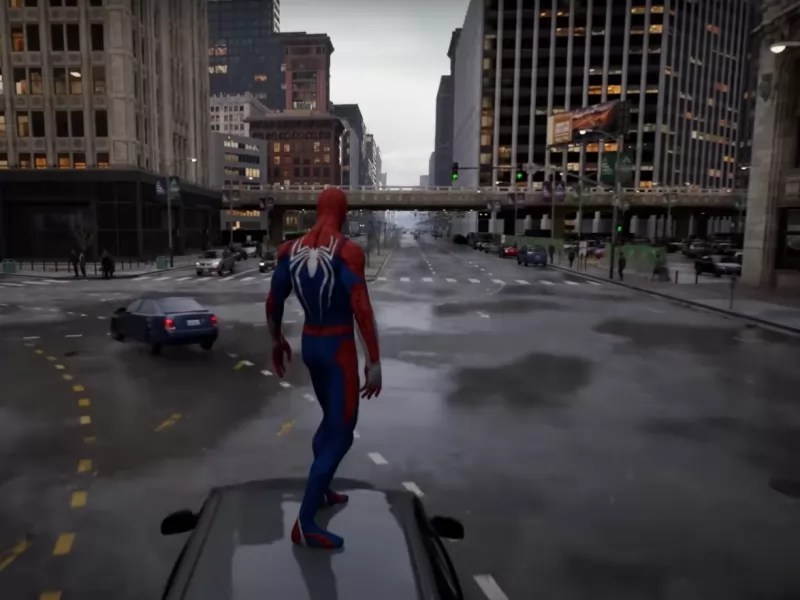 Spider-Man tourbillonne dans Matrix Awakens dans UE5 : la spectaculaire démo technique