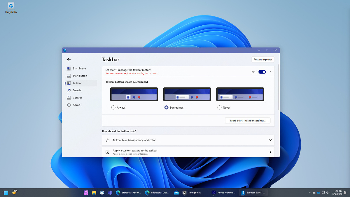 Start11 1.2 ajoute le dégroupement de la barre des tâches et plus de fonctionnalités à Windows 11 - XDA Developers