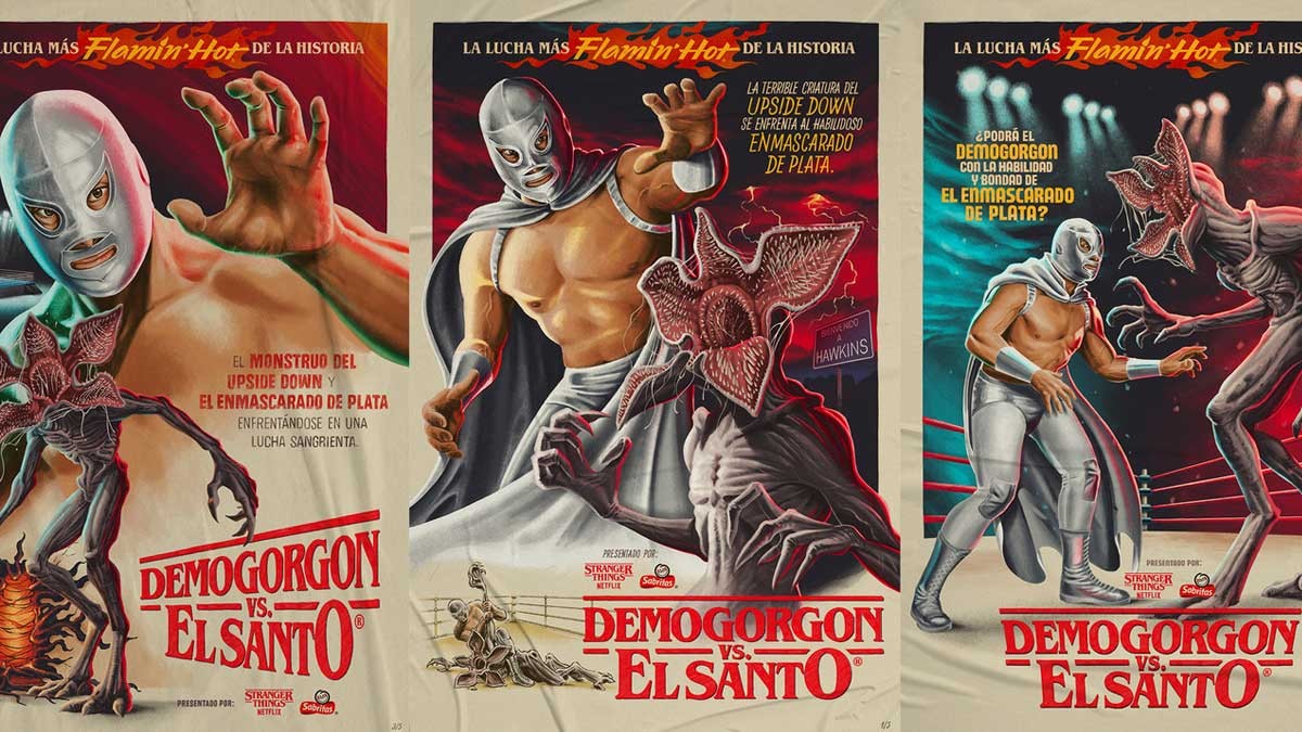 El Santo affronte le Démogorgon de Stranger Things