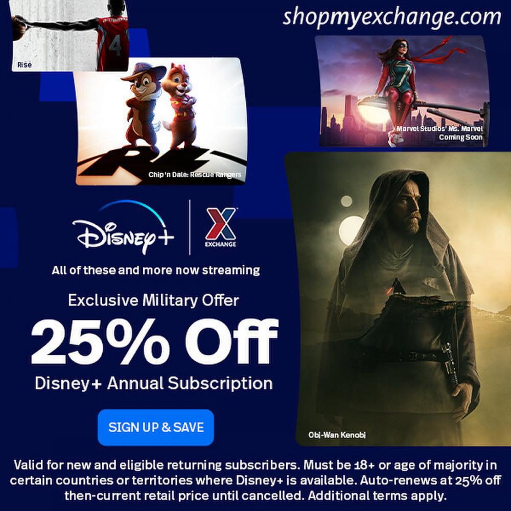 Exchange s'associe à Disney + pour une remise sur le streaming exclusive à l'armée - DVIDS