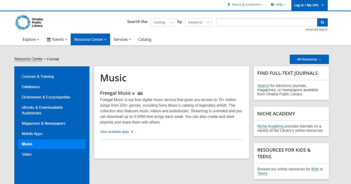 La bibliothèque publique d'Omaha propose un service de streaming musical pour ses membres - Omaha World-Herald