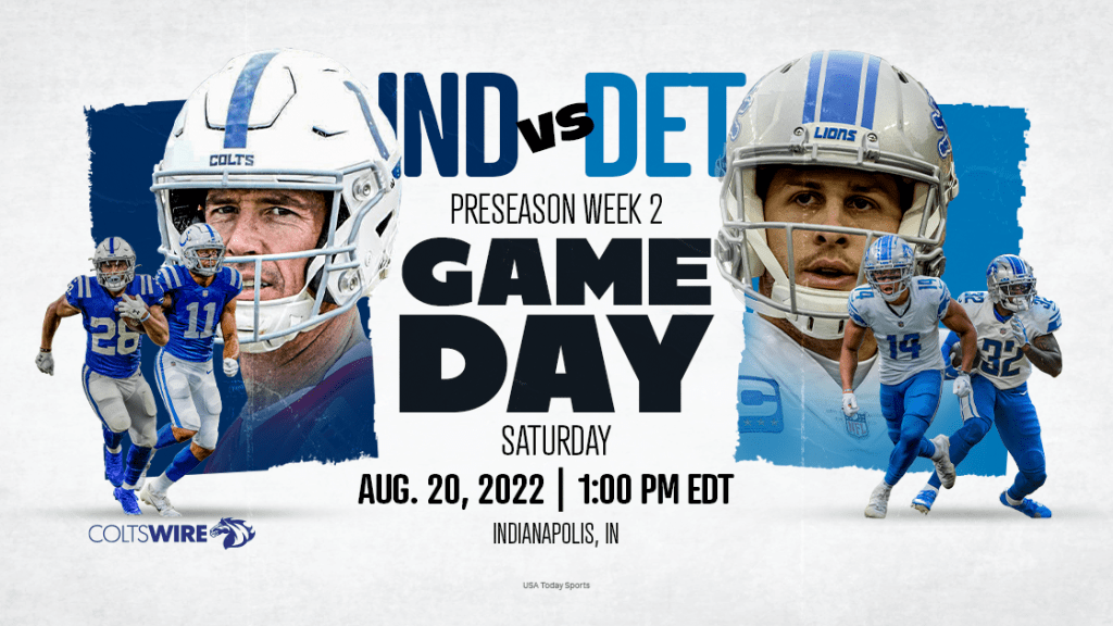 Colts vs. Lions : horaire, télévision, radio et streaming - Colts Wire