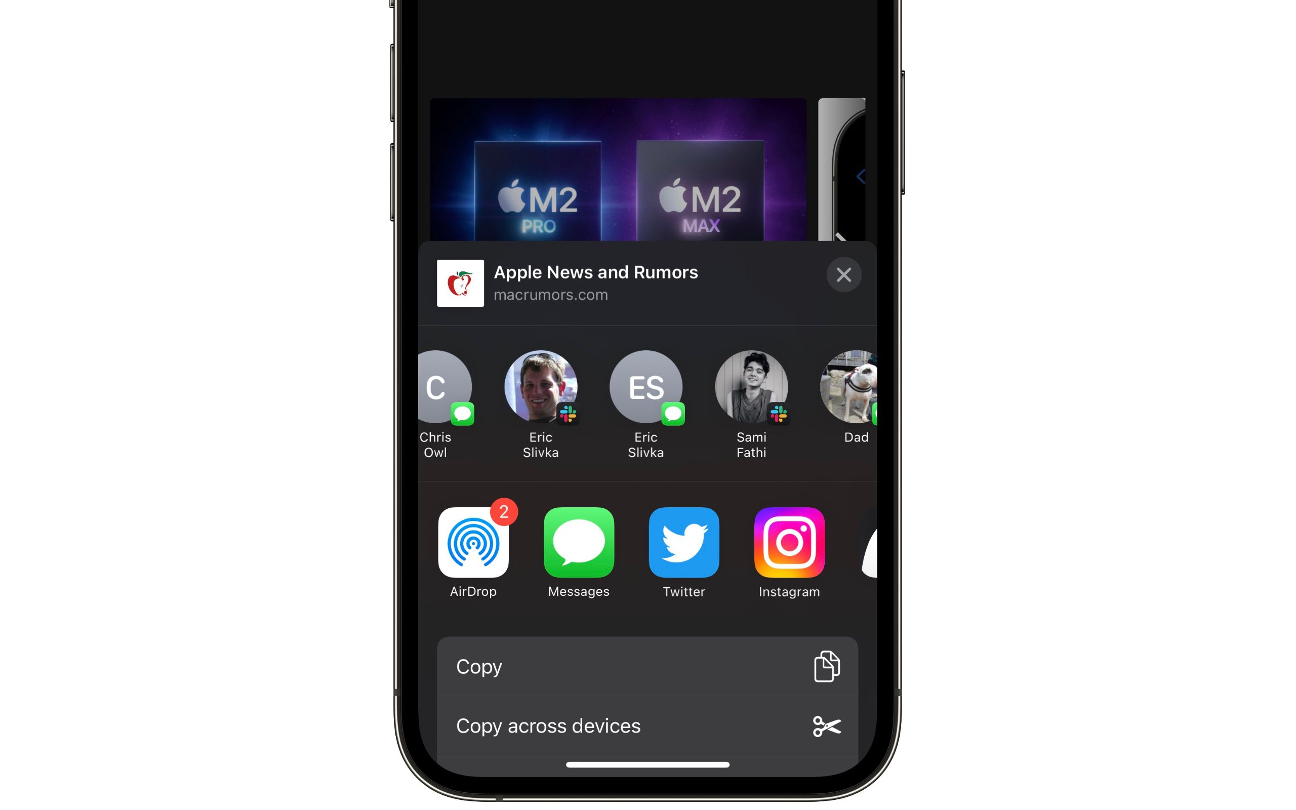 Comment supprimer les contacts indésirables de votre feuille de partage iOS - MacRumors