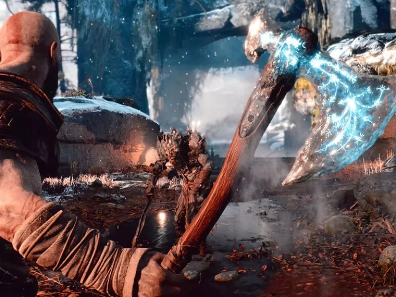 God of War Ragnarok: Odin nous regarde depuis la fuite de l'illustration Dusk Golem