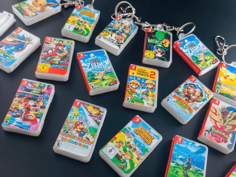 Nintendo Switch : des cartouches de jeux en porte-clés avec des mini-étuis !