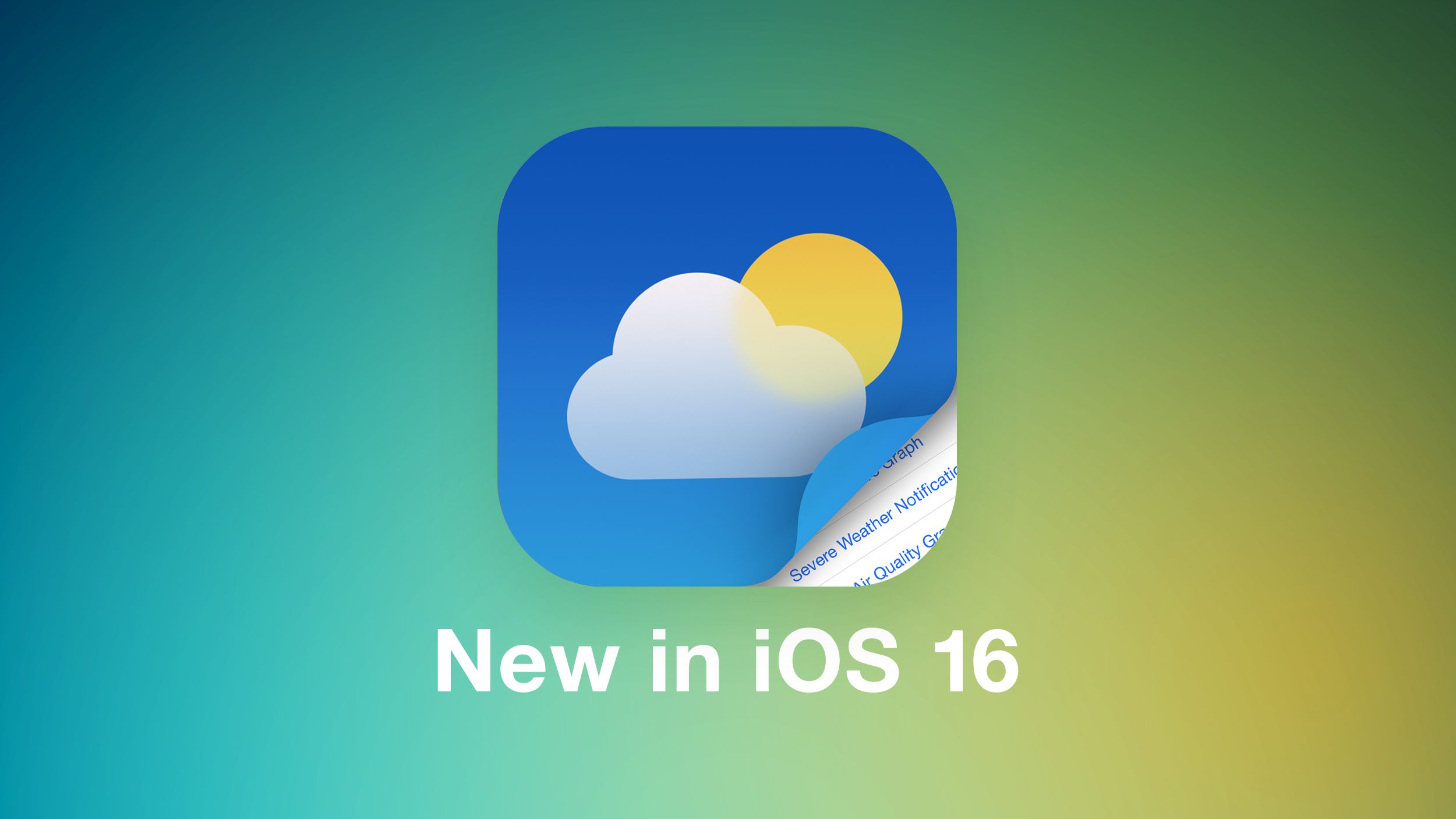 Tout ce qui est nouveau dans l'application météo iOS 16 - MacRumors