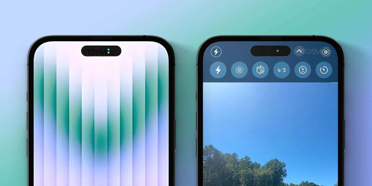 A mockup of the iPhone 14 Pro