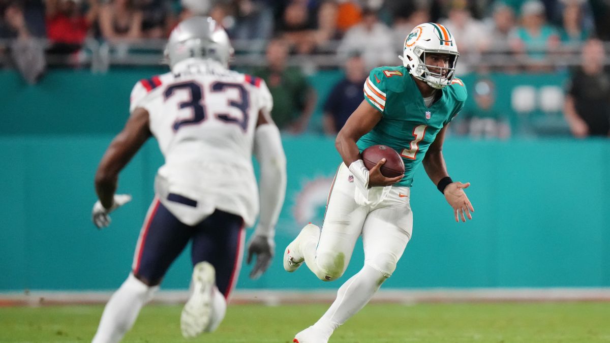 Tua Tagovailoa on a Patriots vs Dolphins live stream