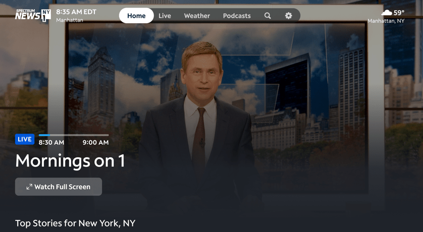 Spectrum lance une application d'actualités locales pour les appareils de streaming Apple TV et Roku