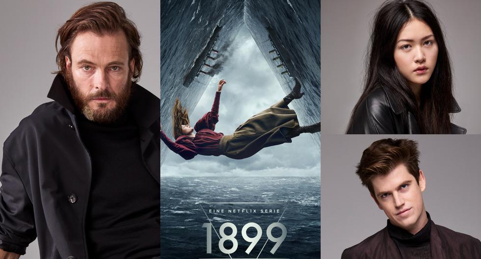 "1899" es la nueva serie de los creadores de "Dark" para Netflix. A la izquierda, Andreas Pietschmann, quien fue Jonas en "Dark". A la derecha, de arriba hacia abajo, Isabella Wei, que recién empieza en la actuación, y Miguel Bernardeau, conocido por su trabajo en "Élite".