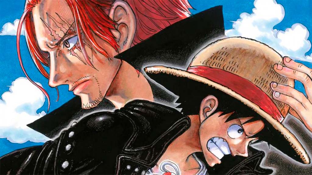 Luffy y Shanks en una imagen promocional de la película