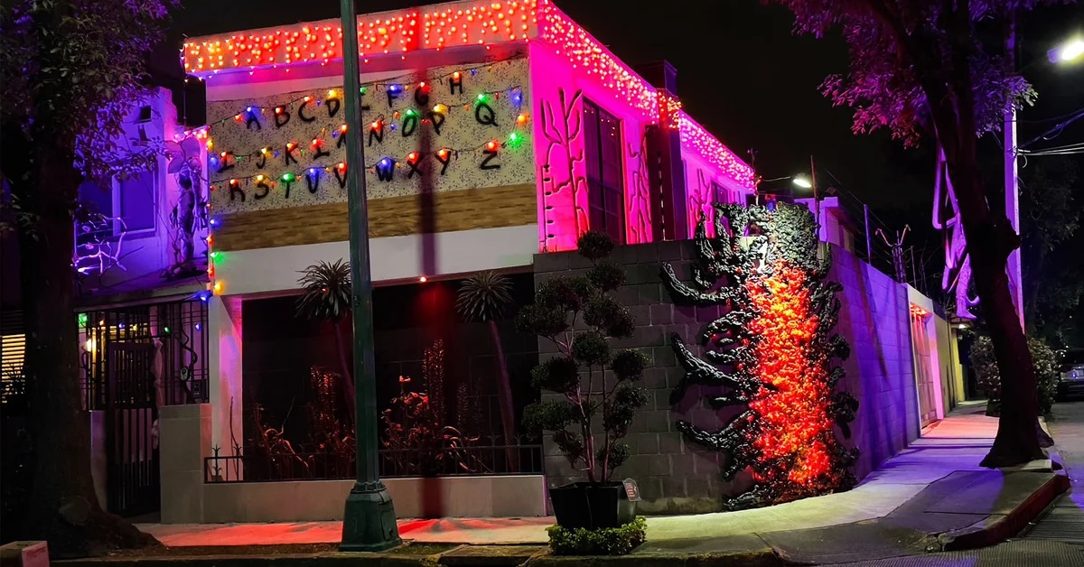 "Vecna ​​​​s'est bien passé pour eux";  voici à quoi ressemble la décoration d'Halloween basée sur Stranger Things dans une maison à Naucalpan