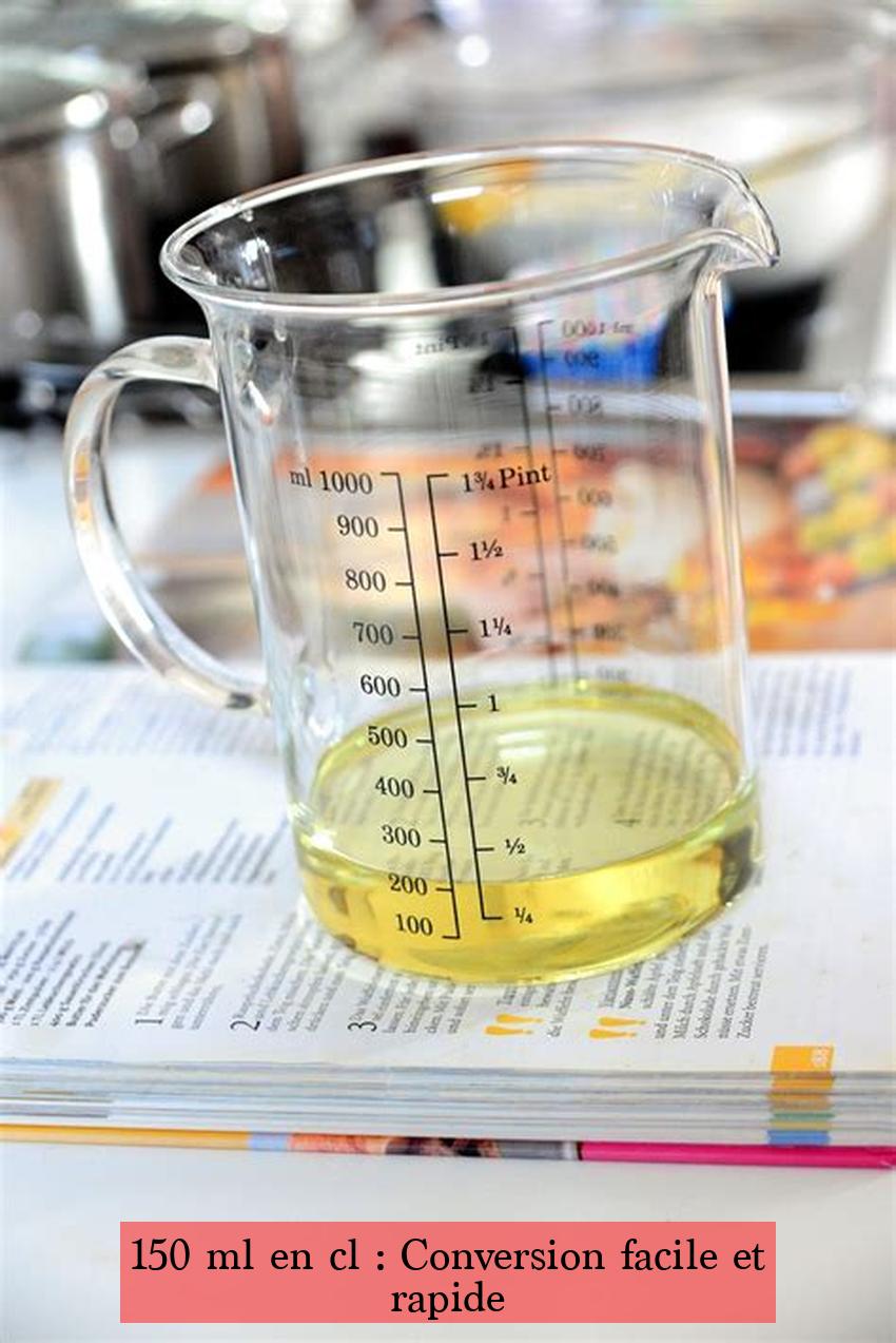 150 ml en cl : Conversion facile et rapide