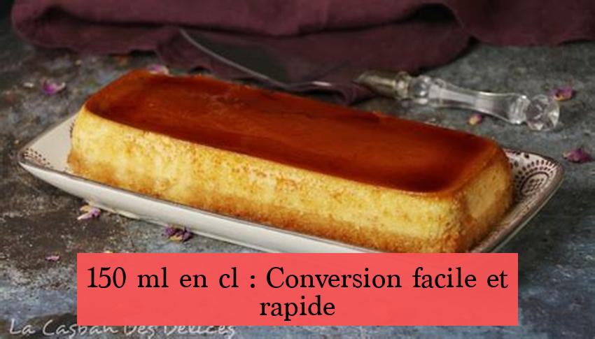 150 ml en cl : Conversion facile et rapide