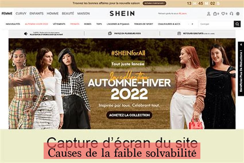 Causes de la faible solvabilité