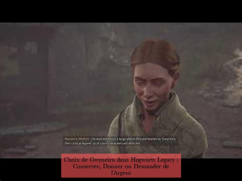 Choix de Gwyneira dans Hogwarts Legacy : Conserver, Donner ou Demander de l'Argent