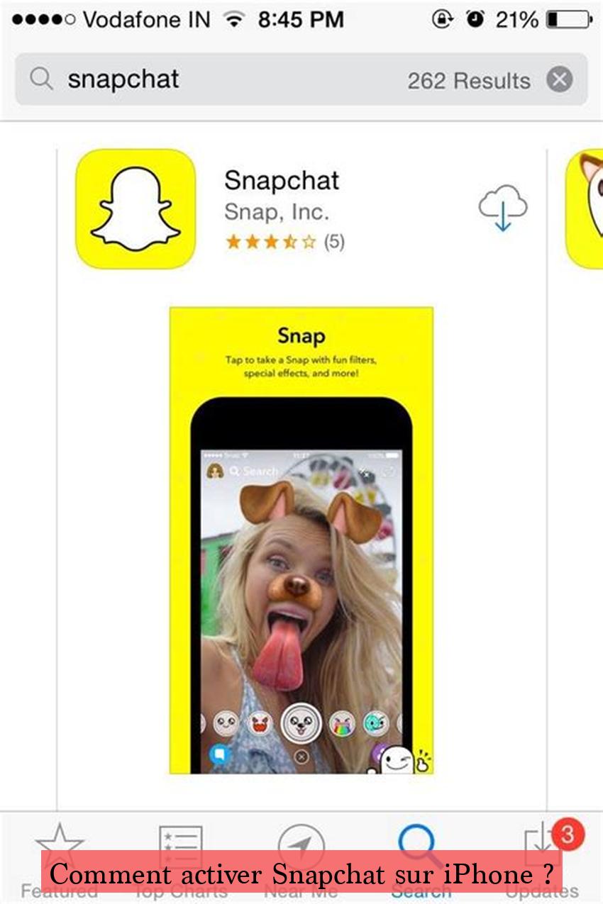 Comment activer Snapchat sur iPhone ?