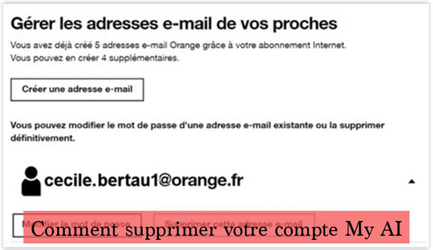 Comment supprimer votre compte My AI