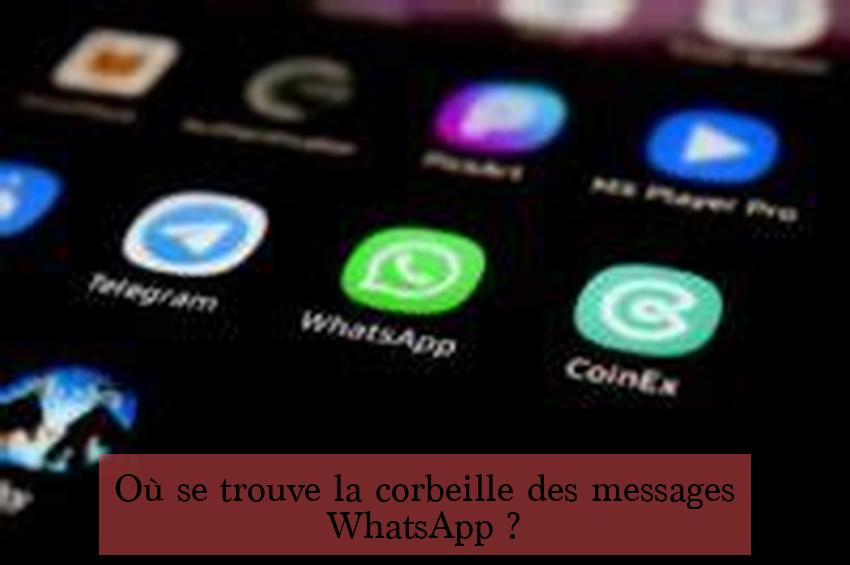 Où se trouve la corbeille des messages WhatsApp ?