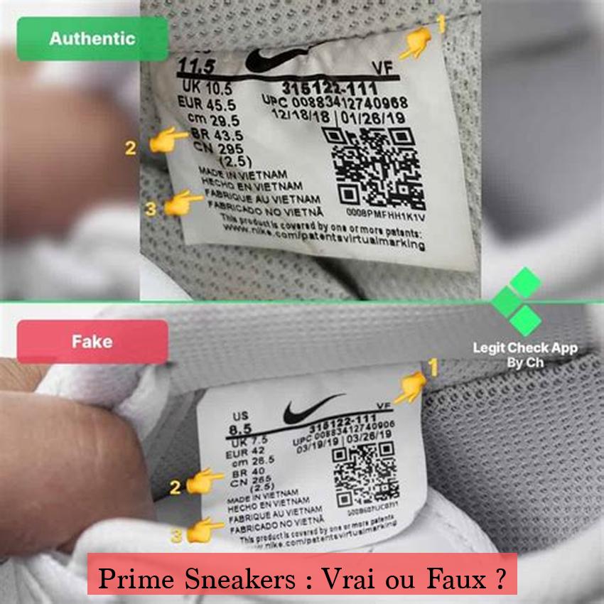 Prime Sneakers : Vrai ou Faux ?