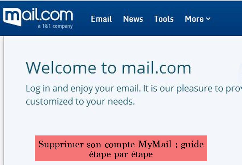 Supprimer son compte MyMail : guide étape par étape