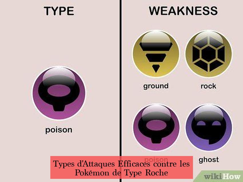 Types d'Attaques Efficaces contre les Pokémon de Type Roche