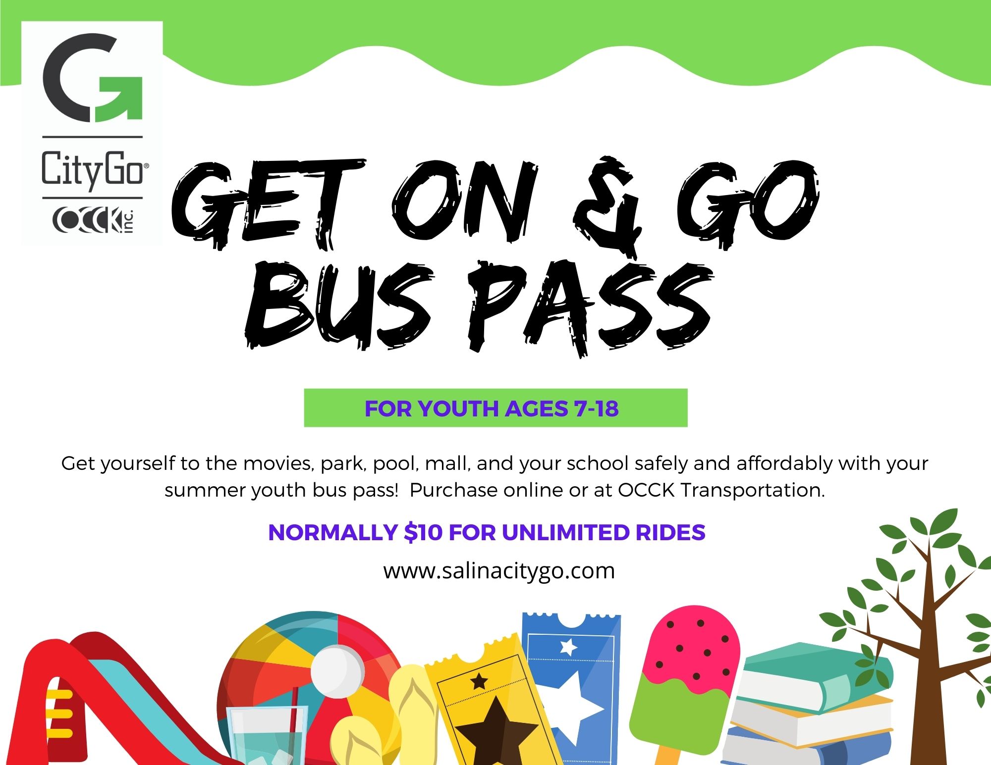 Get On Go Youth Bus Pass Public Transportation For Salina And North Central Kansas