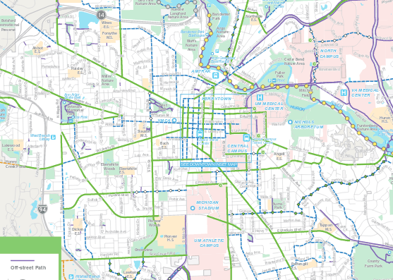 Ann Arbor's Bike Map