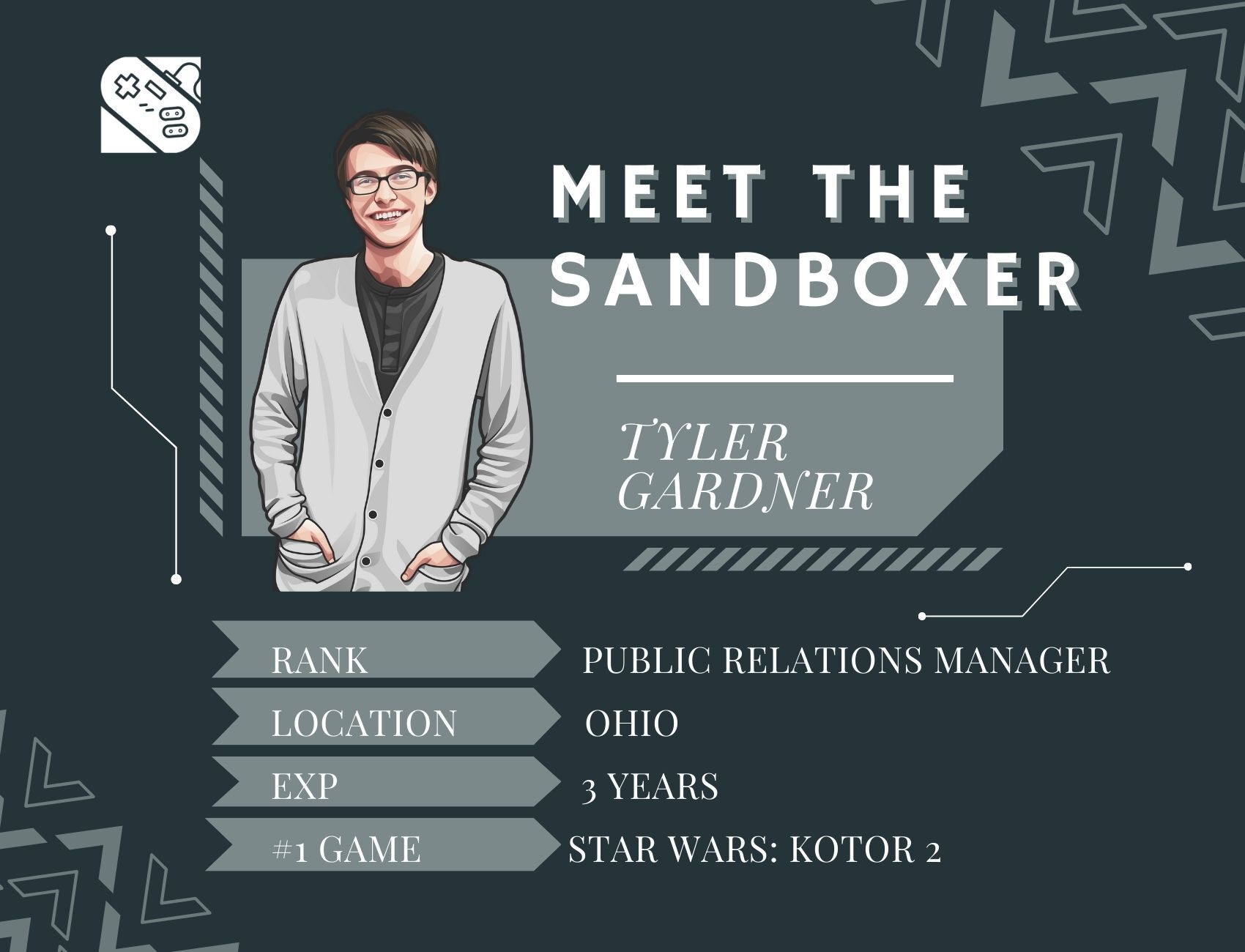 Tyler Gardner, PR Manager - Meet the Sandboxer details