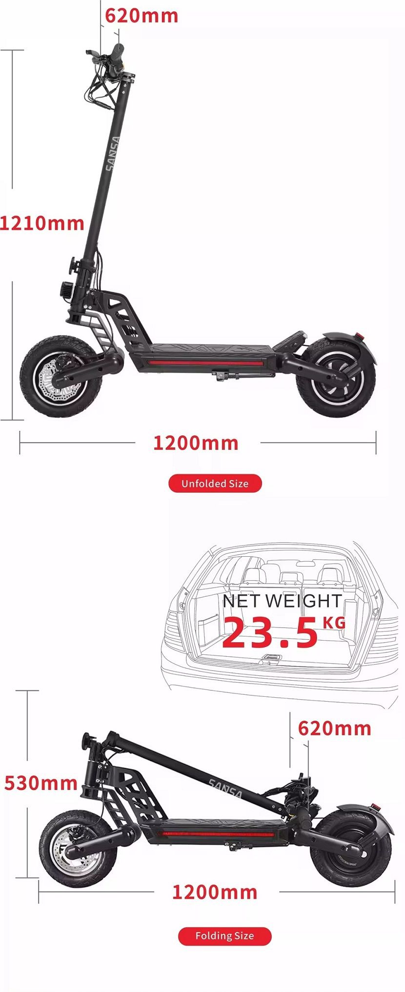 SANSA Leopar Electric Scooter - Description 7