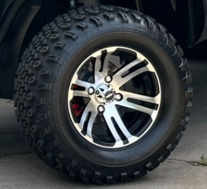 Premium Accessories for SANSA Electric Golf Car, Nicklaus model - Aluminium alloy wheel including off road tire 12 inch