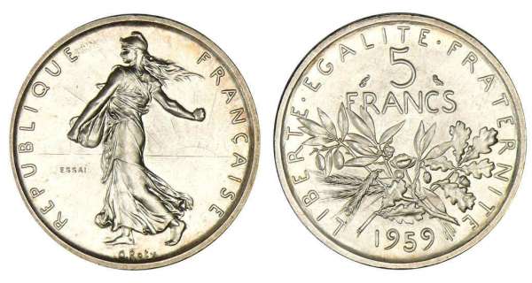 Quelle Est La Valeur D Une Piece En Argent De 5 Francs De 1960