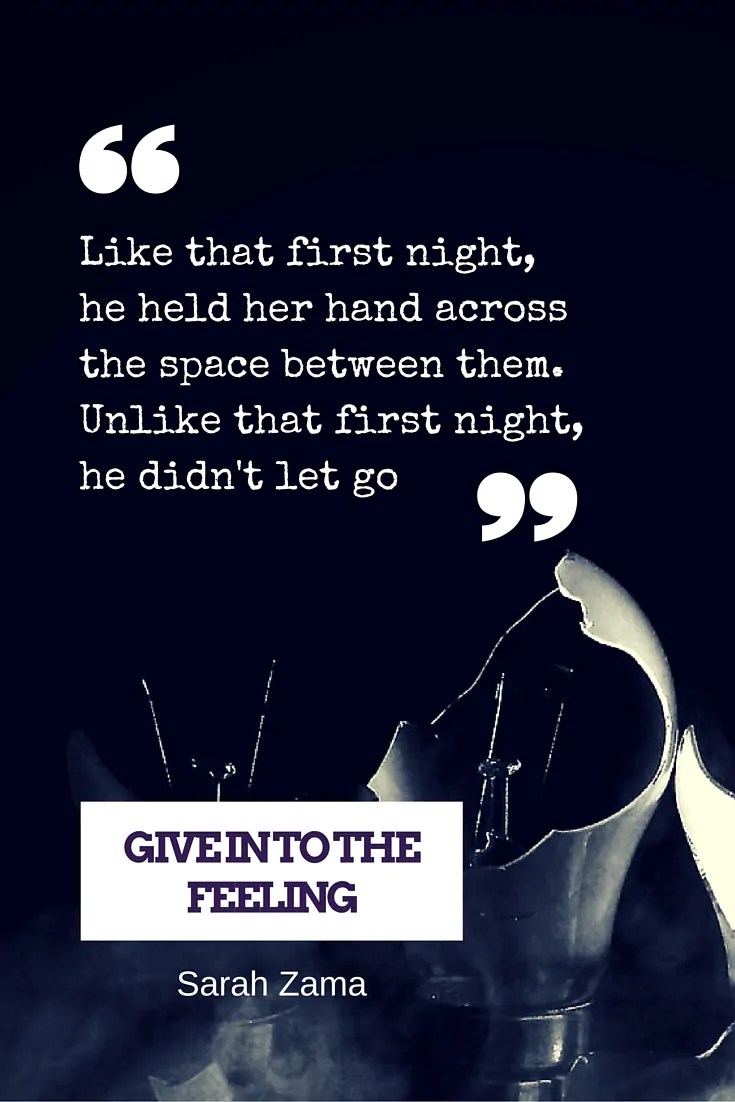 Like that first night 3 Like that first night, he held her hand across the space between them. Unlike that first night, he didn't let go
