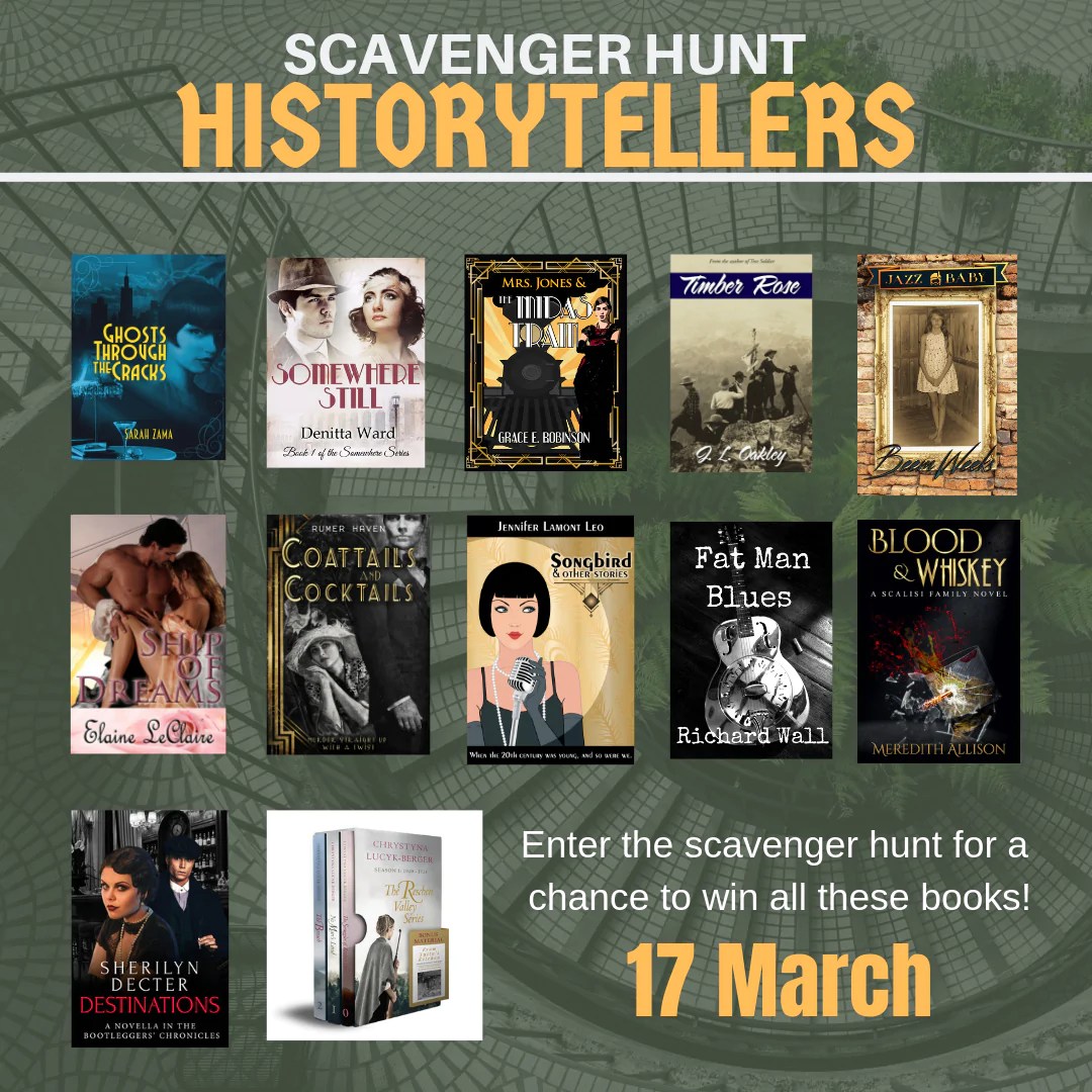 HISTORYTELLERS Scavenger Hunt (17 March 2019) - Win a bundle of 14 novels historically set int he 1910s, 1920s and 1930s