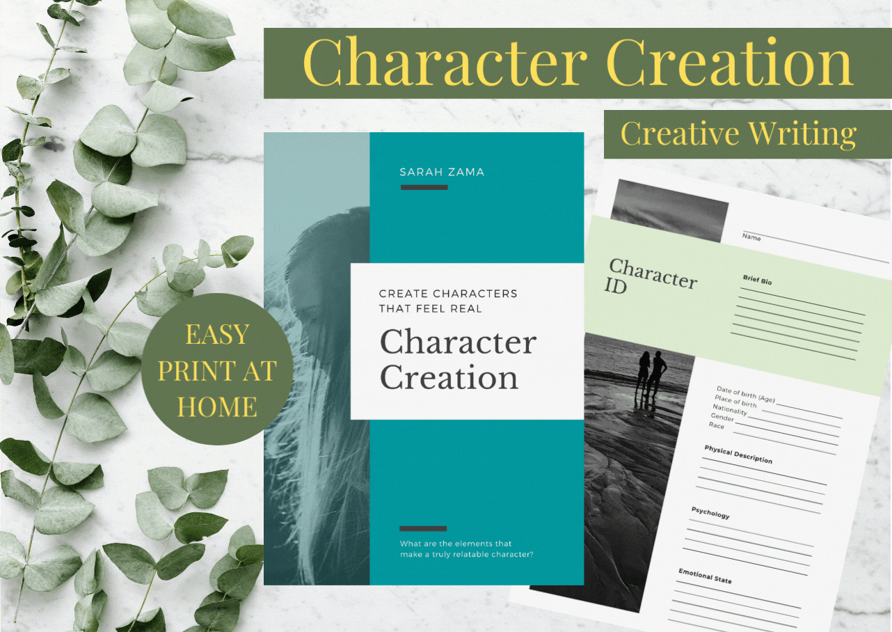 The worksheet will guide you in how to create a fictional character, how to use characters in a story and overall how to write a strong plot.