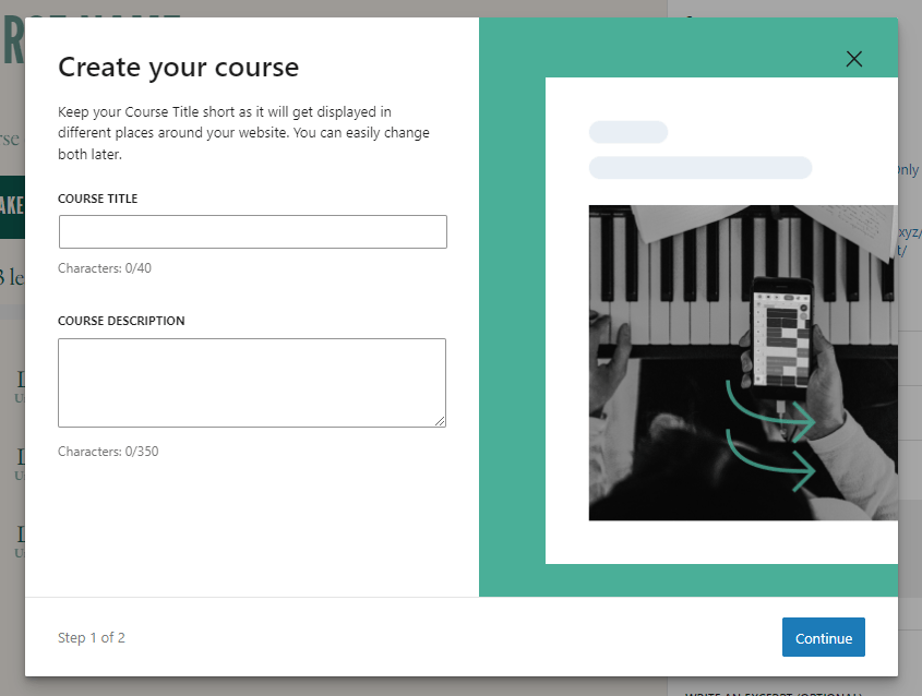 Creating your course with Sensei LMS