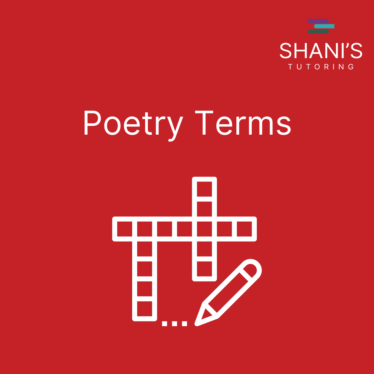 Poetry Terms Crossword Shani S Tutoring