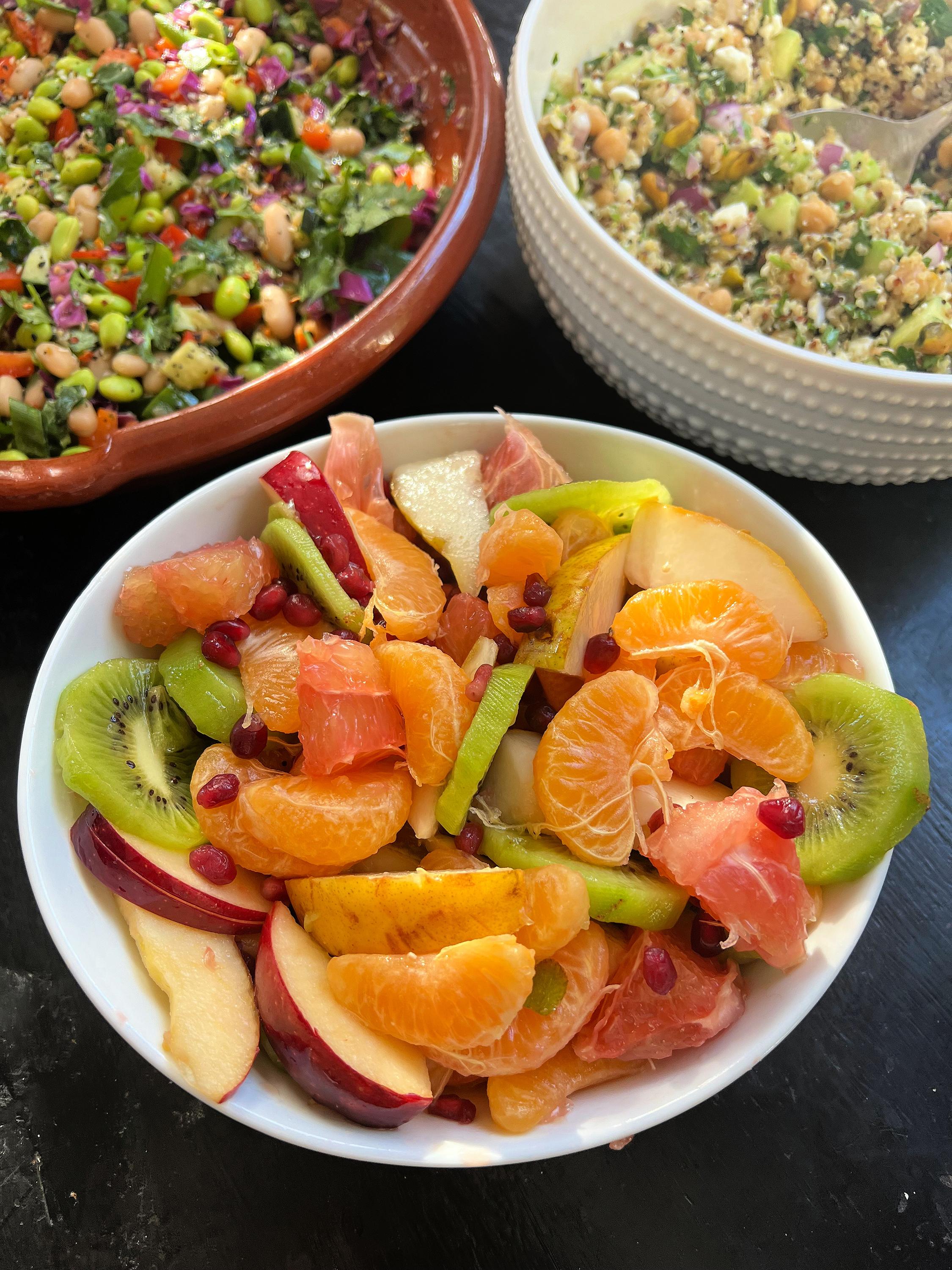 three different winter salads