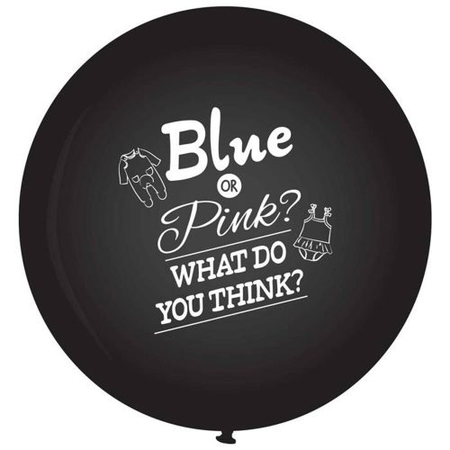 Ballon Gender Reveal noir 90cm