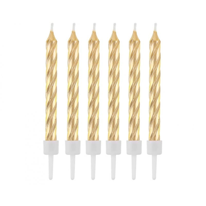 bougie gold 12pcq promoballons 12st