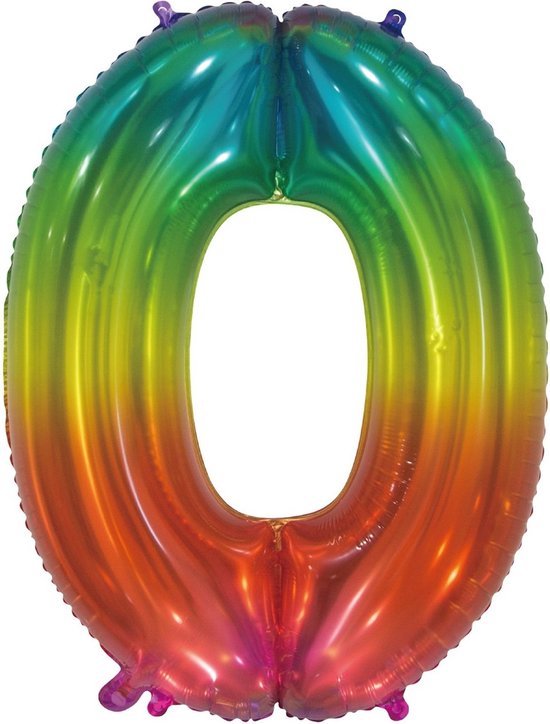 ballon foil irisé zéro (0) ,  86cm